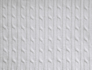 White knitted fabric background texture