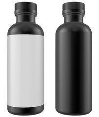 Realistic 3D Bottle Mock Up Template on White Background.3D Rendering,3D Illustration