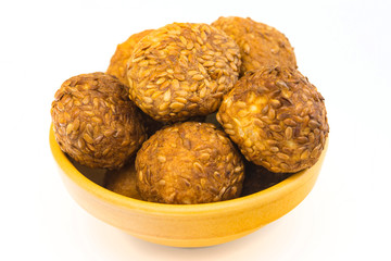 Til ke laddu of sesame seeds