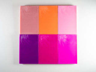 Plastic color swatches book. Sample colors catalogue for plastic products. Color Guide Book. Color...