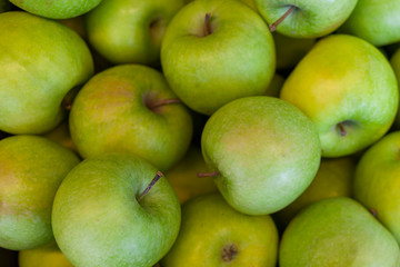 green apples background. Ripe green apples