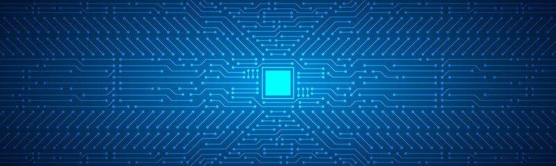 Microchip Technology Background, blue digital circuit board pattern