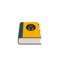 Address book icon isolated on white background