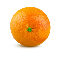 Whole ripe grapefruit isolated on white background. This image has better resolution and quality, and absolute sharpness from foreground to background.