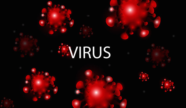 virus red  background