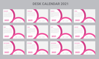 Calendar 2021. Week Starts on Monday.