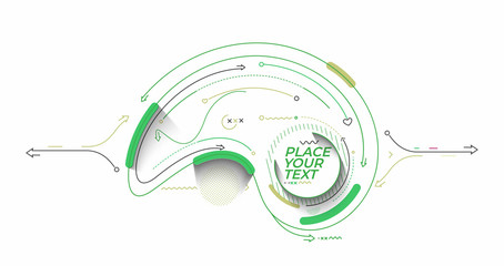 Abstract technological promotion geometric shapes banner, Structure pattern technology backdrop..