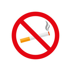 No smoking sign. Forbidden sign icon isolated