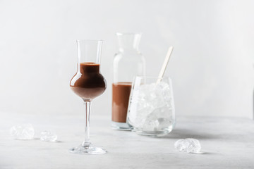 Sweet chocolate liqueur