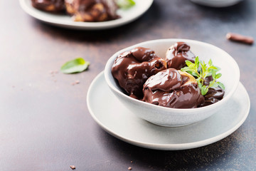 Traditional italian dessert profiteroles