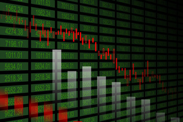 2d rendering Stock market online business concept. business Graph 