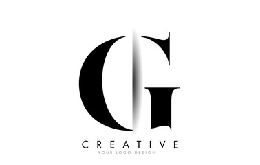 G Letter Logo with Creative Shadow Cut Design.