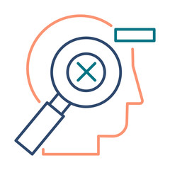 Mistakes correction, error management linear vector pictogram