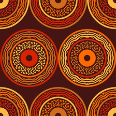 Seamless background with Zebra stripes and Leopard spots. African animals. Vector illustration for web design or print.