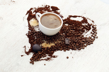 Coffee heart