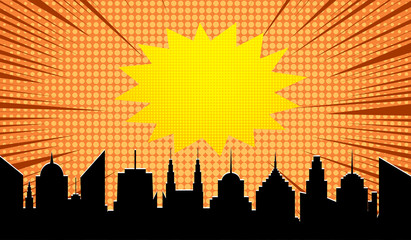 Comic explosive template