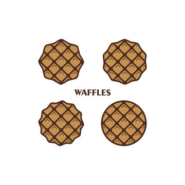 Set Of Waffles Vector / Icon Collection