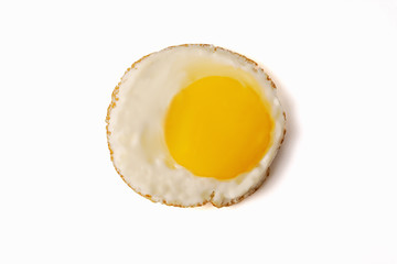 fried egg isolated on white background