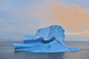 Melting iceberg in Arctic ocean
