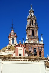 Fototapeta na wymiar View of San Pedro Church (Iglesia de San Pedro), Carmona, Spain.