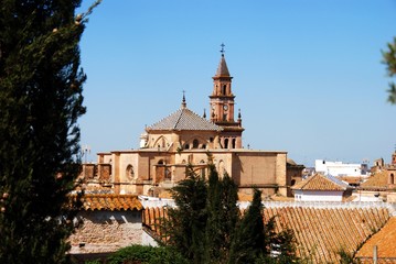 Fototapeta na wymiar Elevated view of Santa Maria Priory, Carmona, Spain.