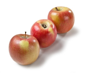 Fuji apples on a white background Mela Fuji