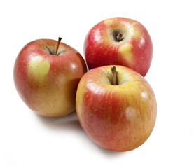 Fuji apples on a white background Mela Fuji