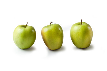 Golden apple isolated on white backgrounds Mela Golden