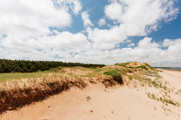 Red sand beach at Prince Edward Island, Canada