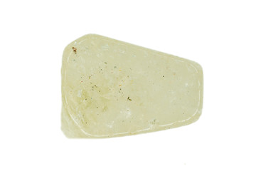 rock crystal gemstone cut out on white background