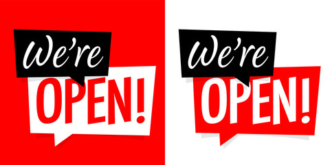 We are open ! - obrazy, fototapety, plakaty