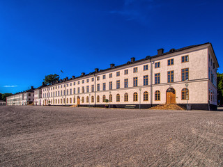 Fototapeta na wymiar exterior facade of Karlberg palace, stockholm