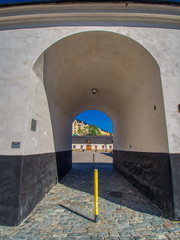 stone archway at karlberg palace