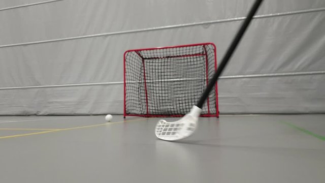 Floor ball Nordic indoor hockey, static action shot