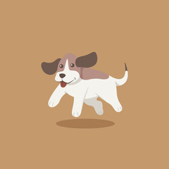 Cute beagle dog cartoon vector