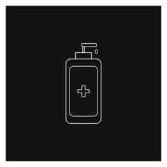 sanitary hand soap on white background