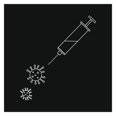 virus vaccine on white background