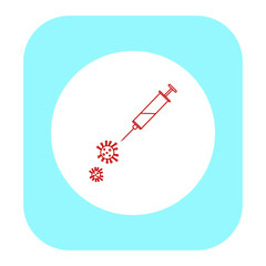 virus vaccine on white background