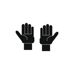 vector hands on white background