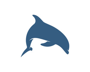 Obraz premium Dolphins logo design vector template. Silhouette of Dolphins design illustration