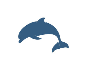 Dolphins logo design vector template. Silhouette of Dolphins design illustration