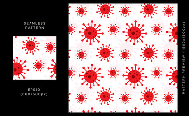 Coronavirus Seamless Pattern. Vector Illustration.