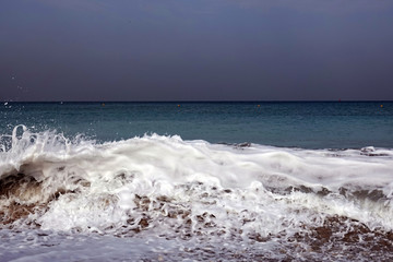 Waves on the seashore