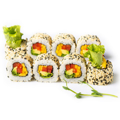  rolls on a white background for a restaurant menu22