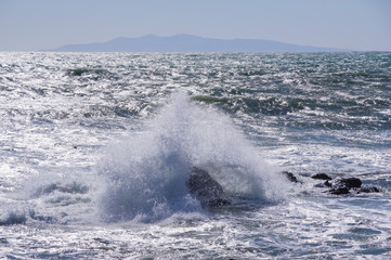 房総半島南端から見る伊豆大島
