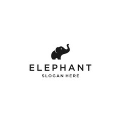elephant logo icon design vector