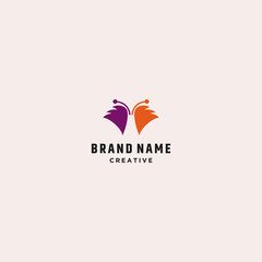 Awesome butterfly logo design template .
