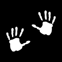 palm, black background vector illustration 