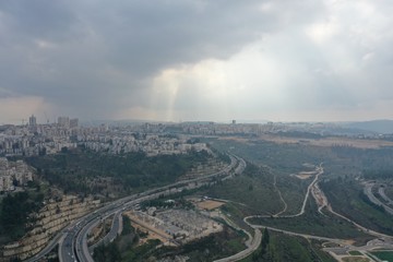 aerial view of Jerusalem