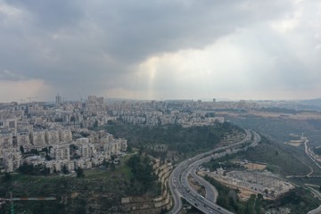 aerial view of Jerusalem